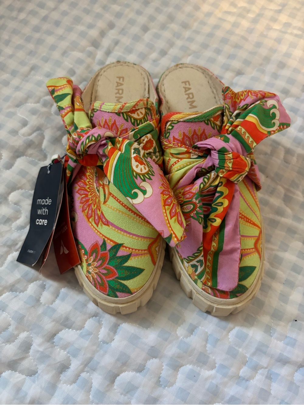 FARM Rio Multicolor Bow Espadrille Slip-On Sandals